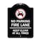Signmission Fire Lane Keep Clear All Times W/ Graphic Heavy-Gauge Aluminum Sign, 24" x 18", BW-1824-23984 A-DES-BW-1824-23984 - alternate 1